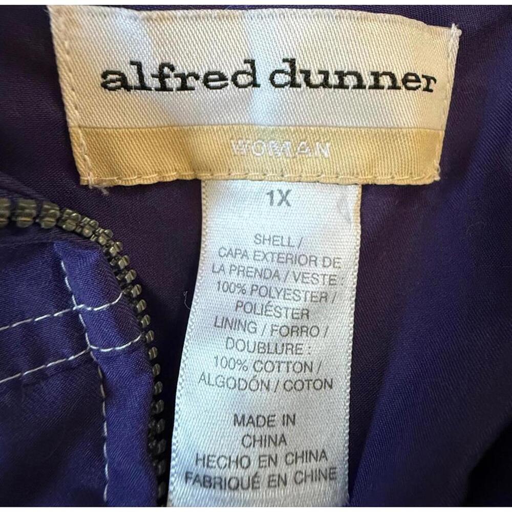 Alfred Dunner Purple Zip-Up Jacket - 1X - Picture 6 of 8